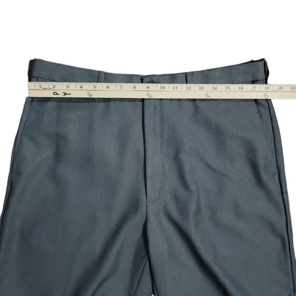 Haggar Mens Cool 18 Classic Fit FLat Front Pants Stria Hidden Sz 36x34 - Picture 7 of 8